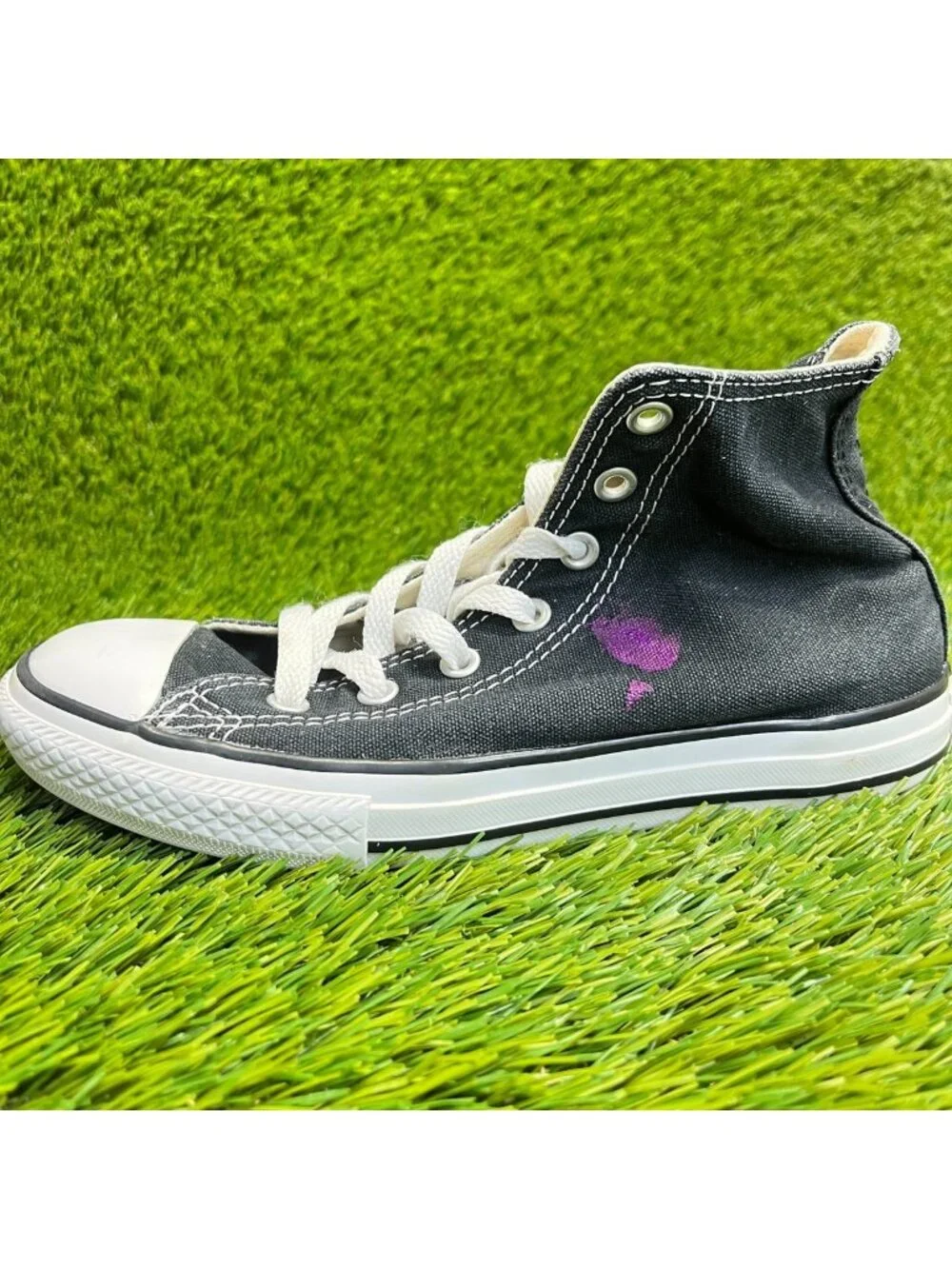 Converse Chuck Taylor All Star Hi Boys Size 2.5Y Black Athletic Shoes Sneakers